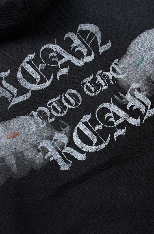 【予約】”LEAN INTO THE REAL” PULLOVER HOODIE BLACK
