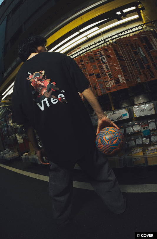VTee x Houshou Marine TEE BLACK