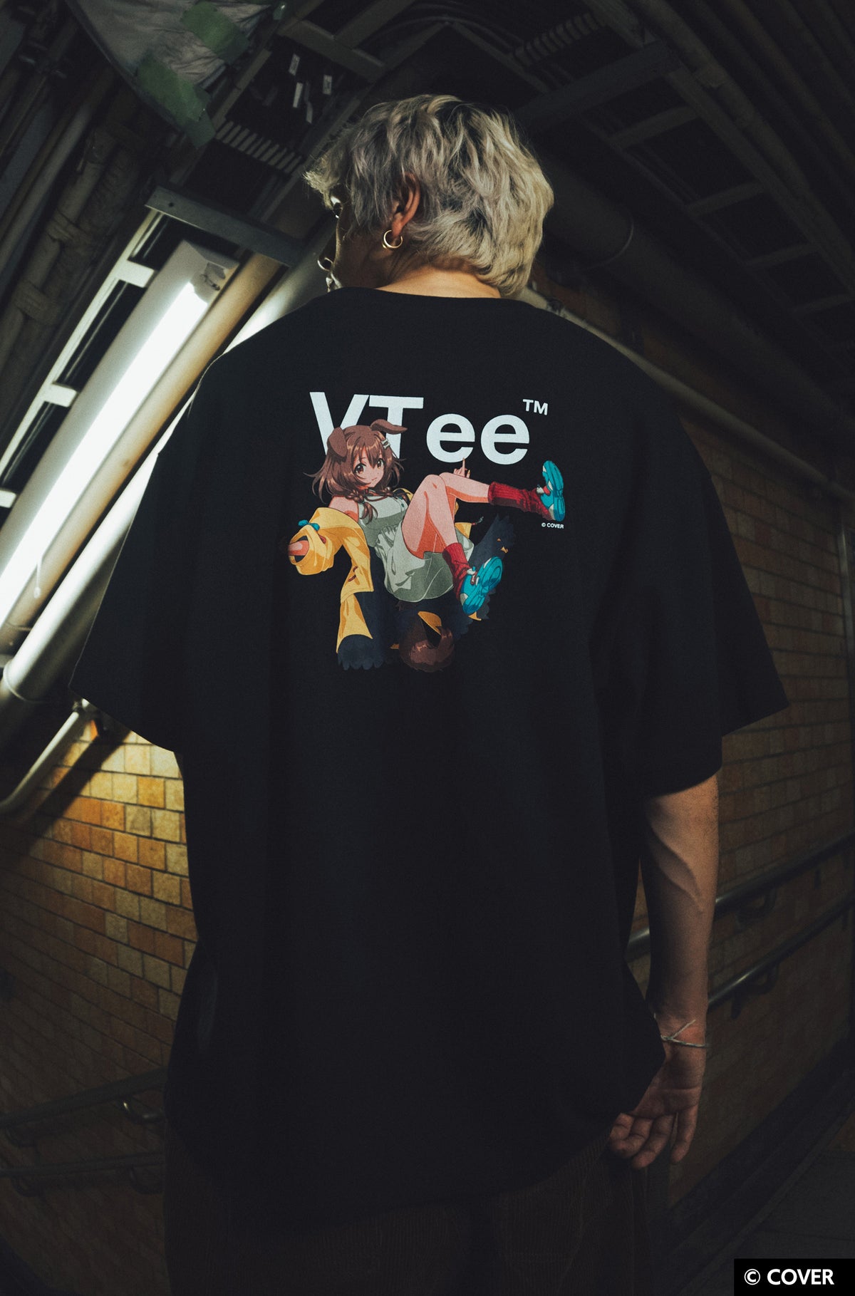 VTee x Inugami Korone TEE BLACK