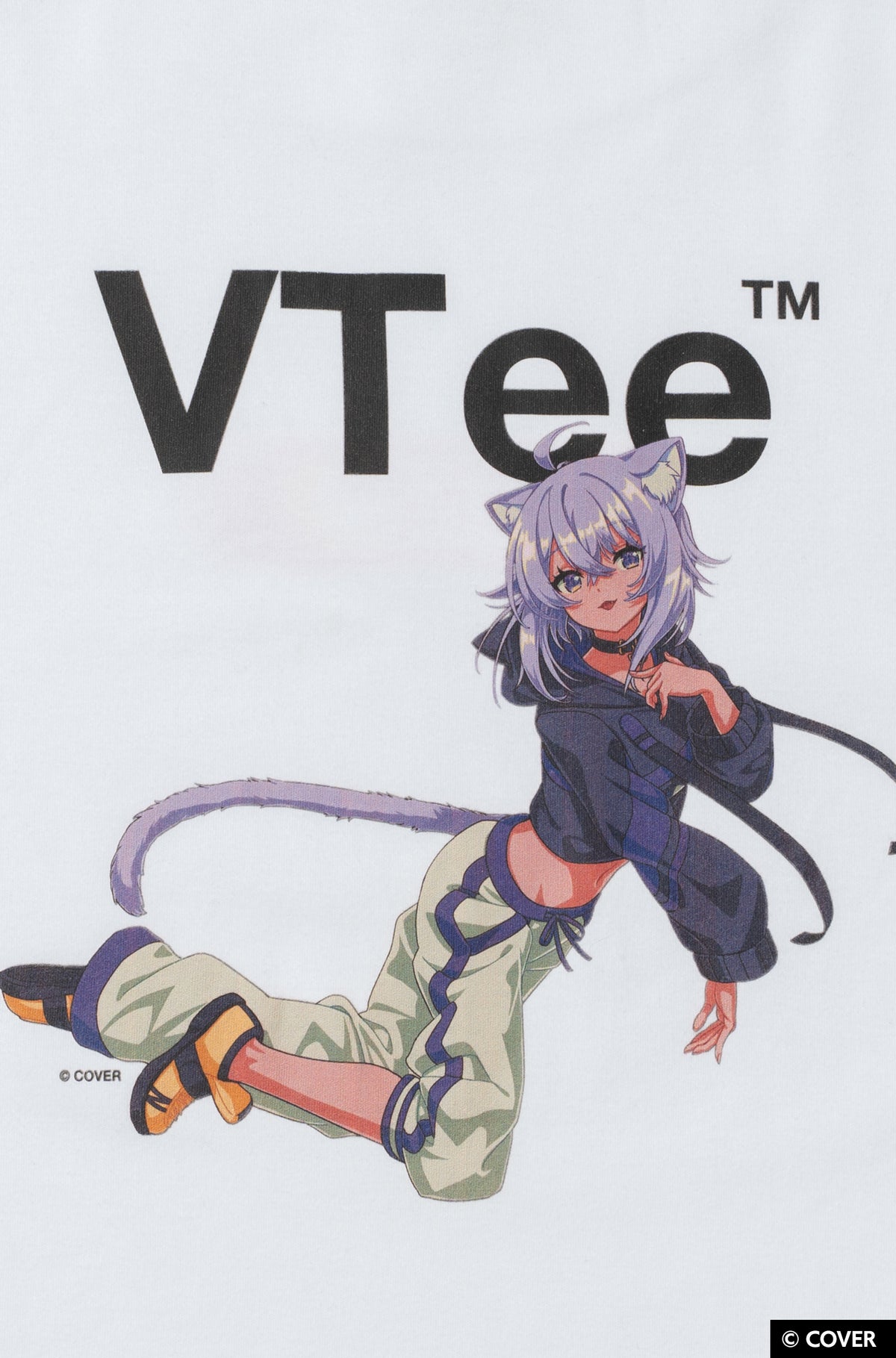 VTee x Nekomata Okayu TEE WHITE