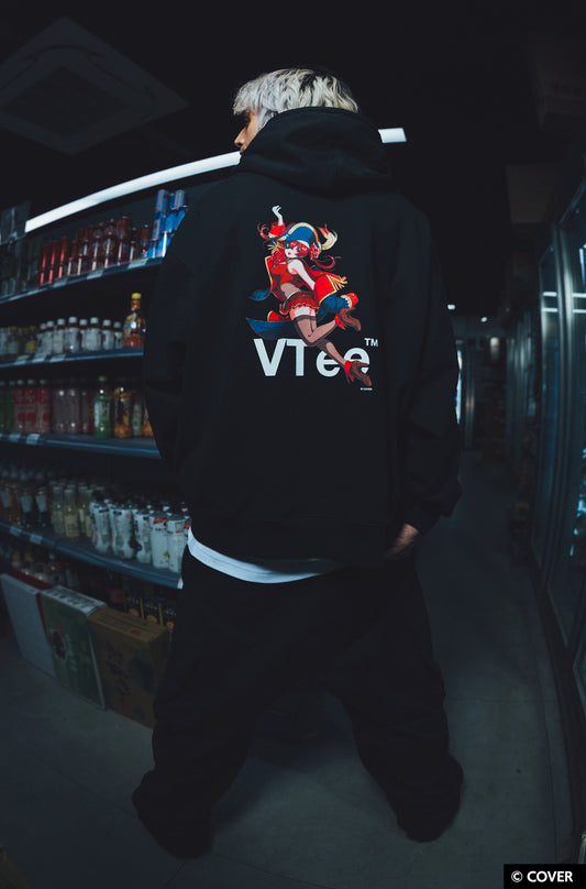 【予約】VTee x Houshou Marine PULLOVER HOODIE BLACK