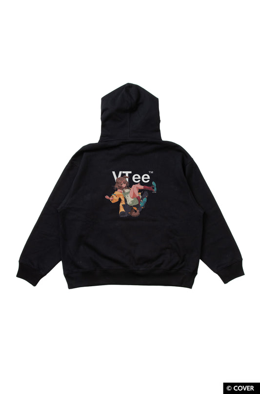 【予約】VTee x Inugami Korone PULLOVER HOODIE BLACK