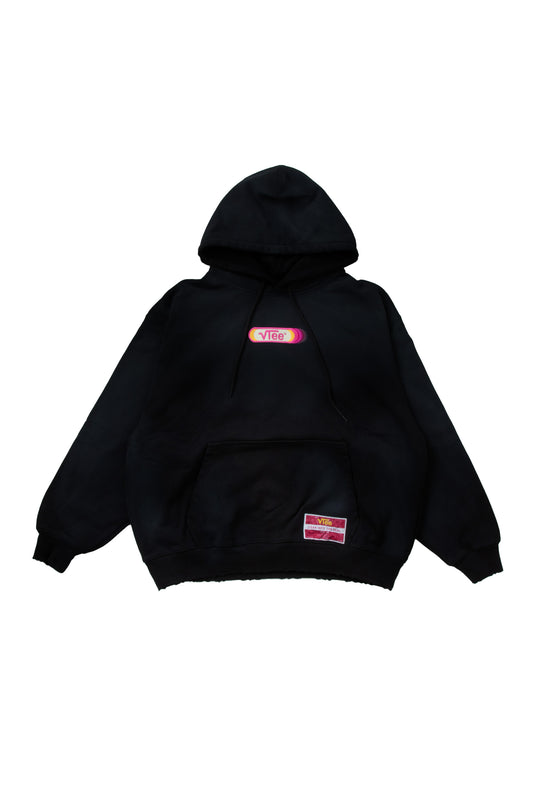 【予約】”LEAN INTO THE REAL” PULLOVER HOODIE BLACK