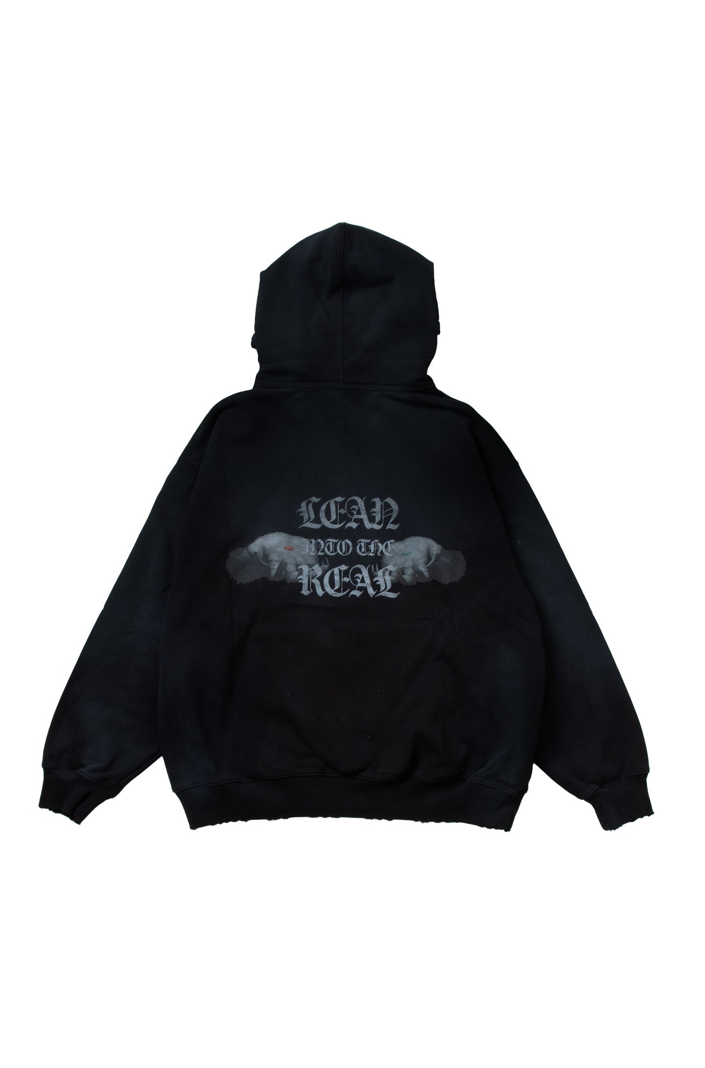 【予約】”LEAN INTO THE REAL” PULLOVER HOODIE BLACK