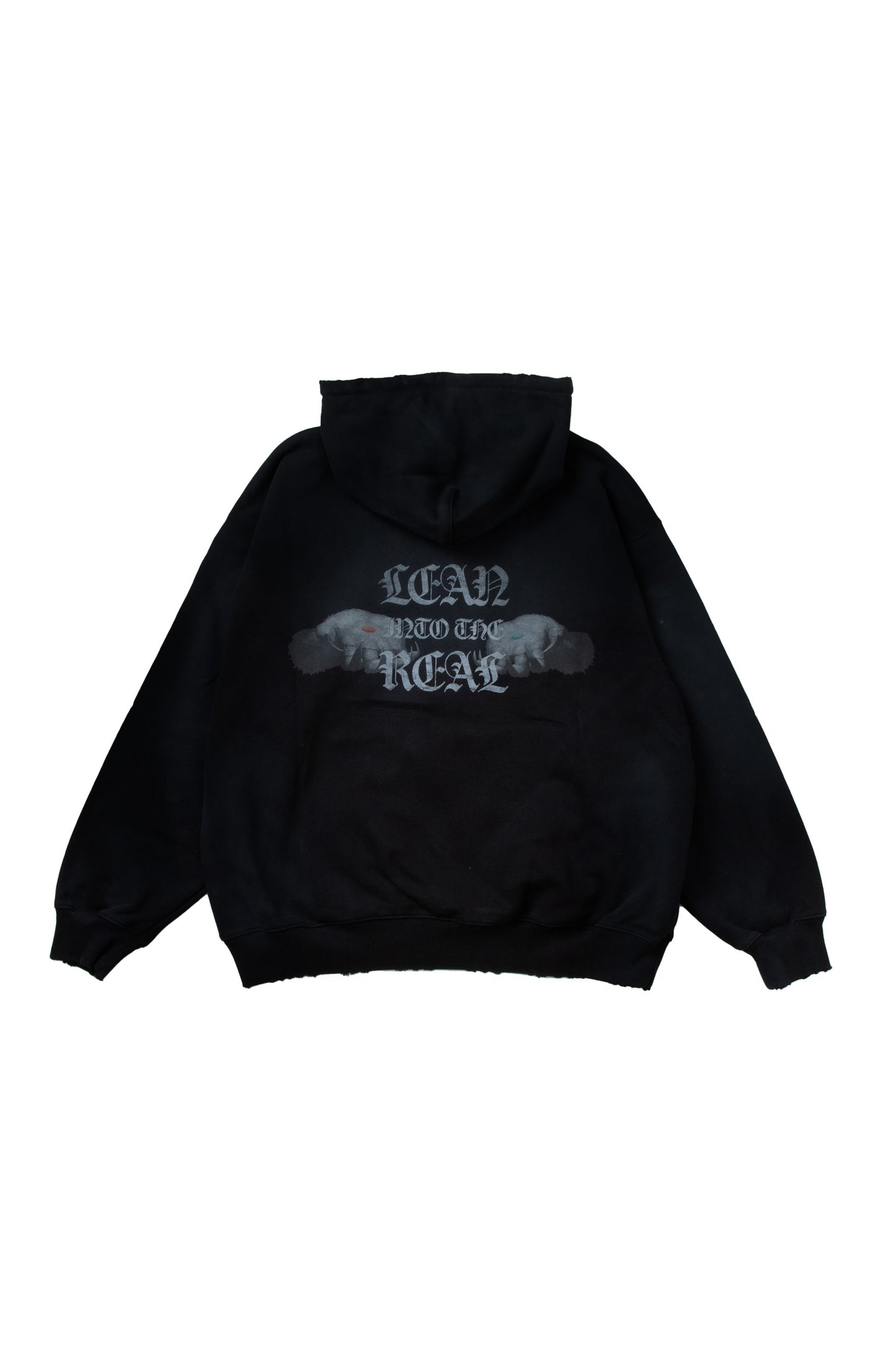 【予約】”LEAN INTO THE REAL” PULLOVER HOODIE BLACK