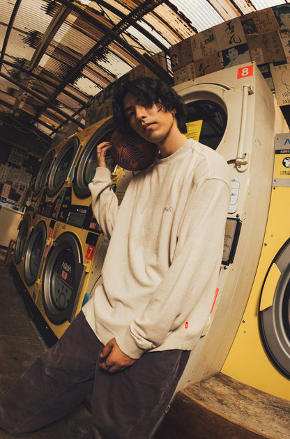 【予約】DAMAGE THERMAL LONG TEE IVORY