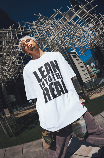 "LEAN INTO THE REAL" TEE WHITE