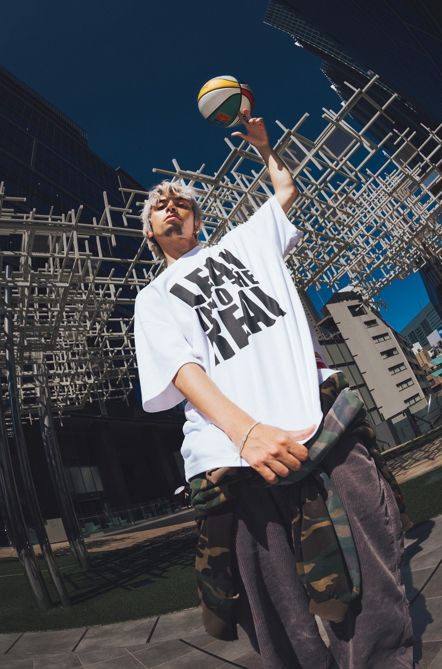 "LEAN INTO THE REAL" TEE WHITE
