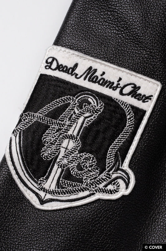【予約】VTee x Houshou Marine "Dead Ma'am's Chest" VARSITY JACKET BLACK