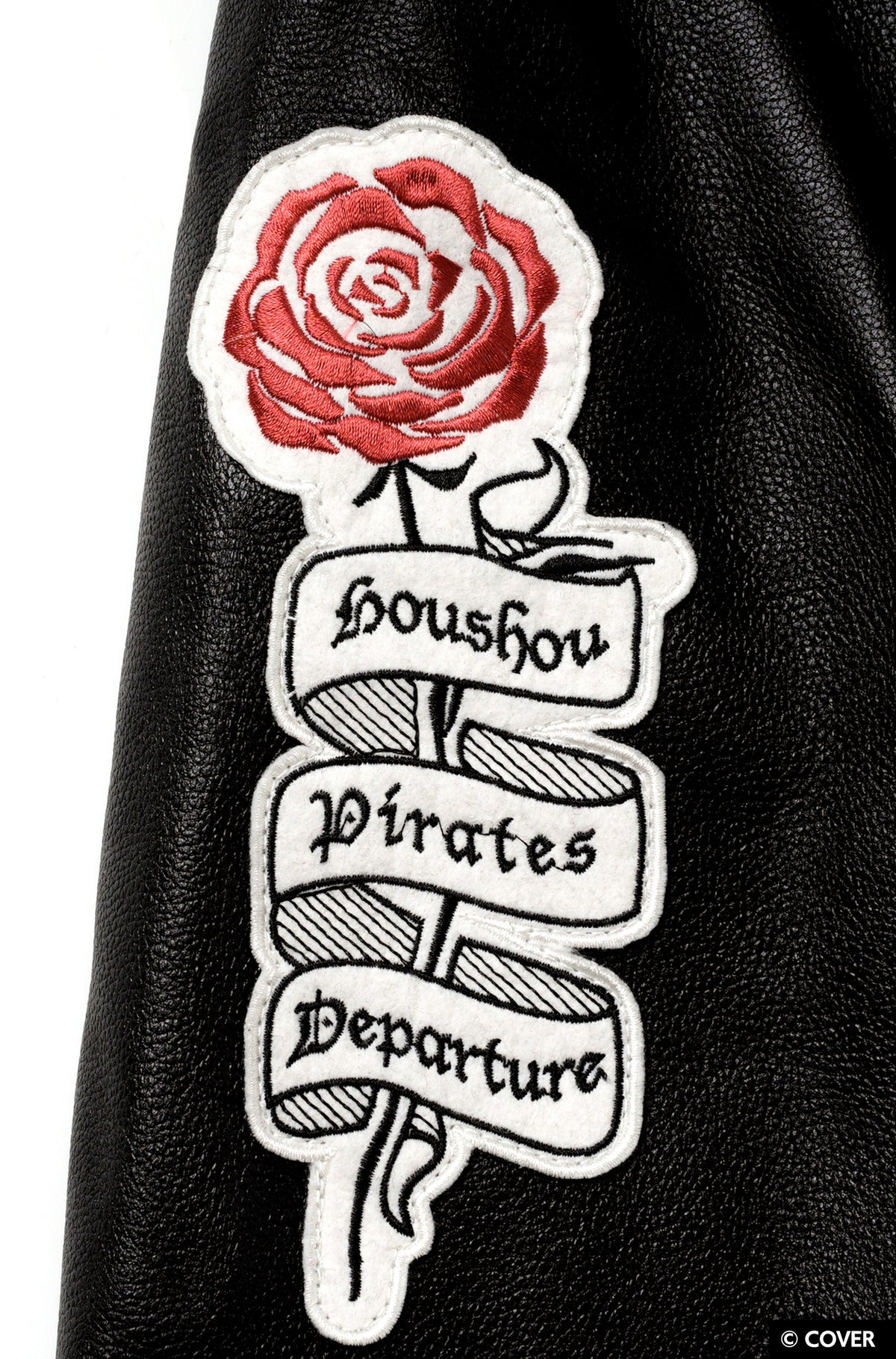 【予約】VTee x Houshou Marine "Dead Ma'am's Chest" VARSITY JACKET BLACK