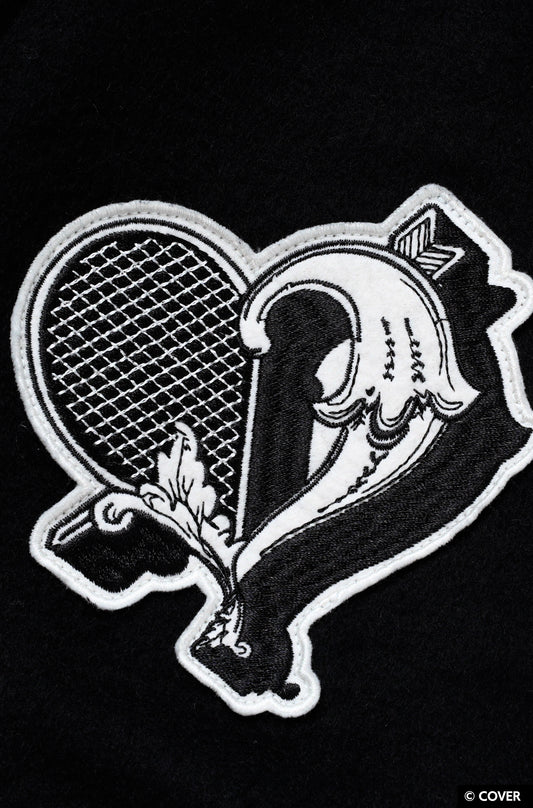 【予約】VTee x Houshou Marine "Dead Ma'am's Chest" VARSITY JACKET BLACK