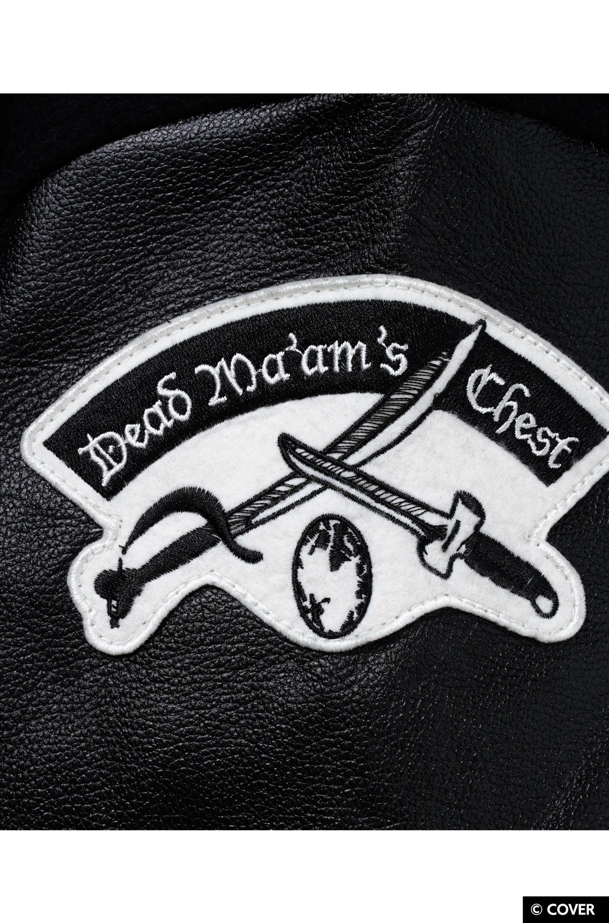 【予約】VTee x Houshou Marine "Dead Ma'am's Chest" VARSITY JACKET BLACK
