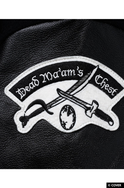 【予約】VTee x Houshou Marine "Dead Ma'am's Chest" VARSITY JACKET BLACK