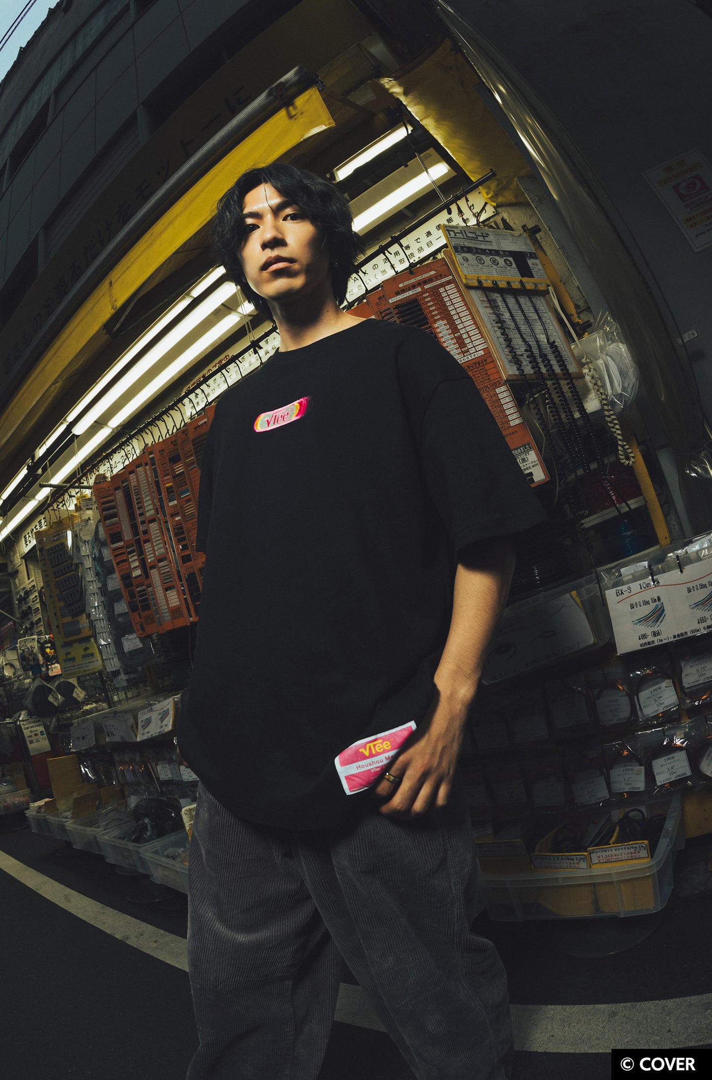 VTee x Houshou Marine TEE BLACK