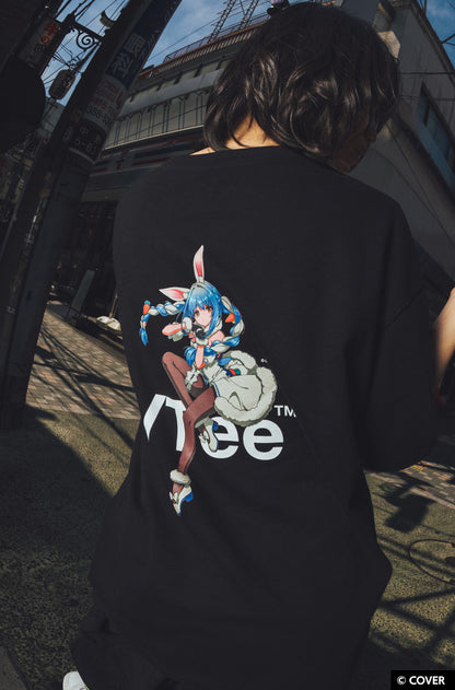 VTee x Usada Pekora TEE BLACK