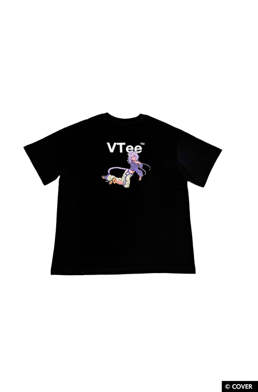 VTee x Nekomata Okayu TEE BLACK