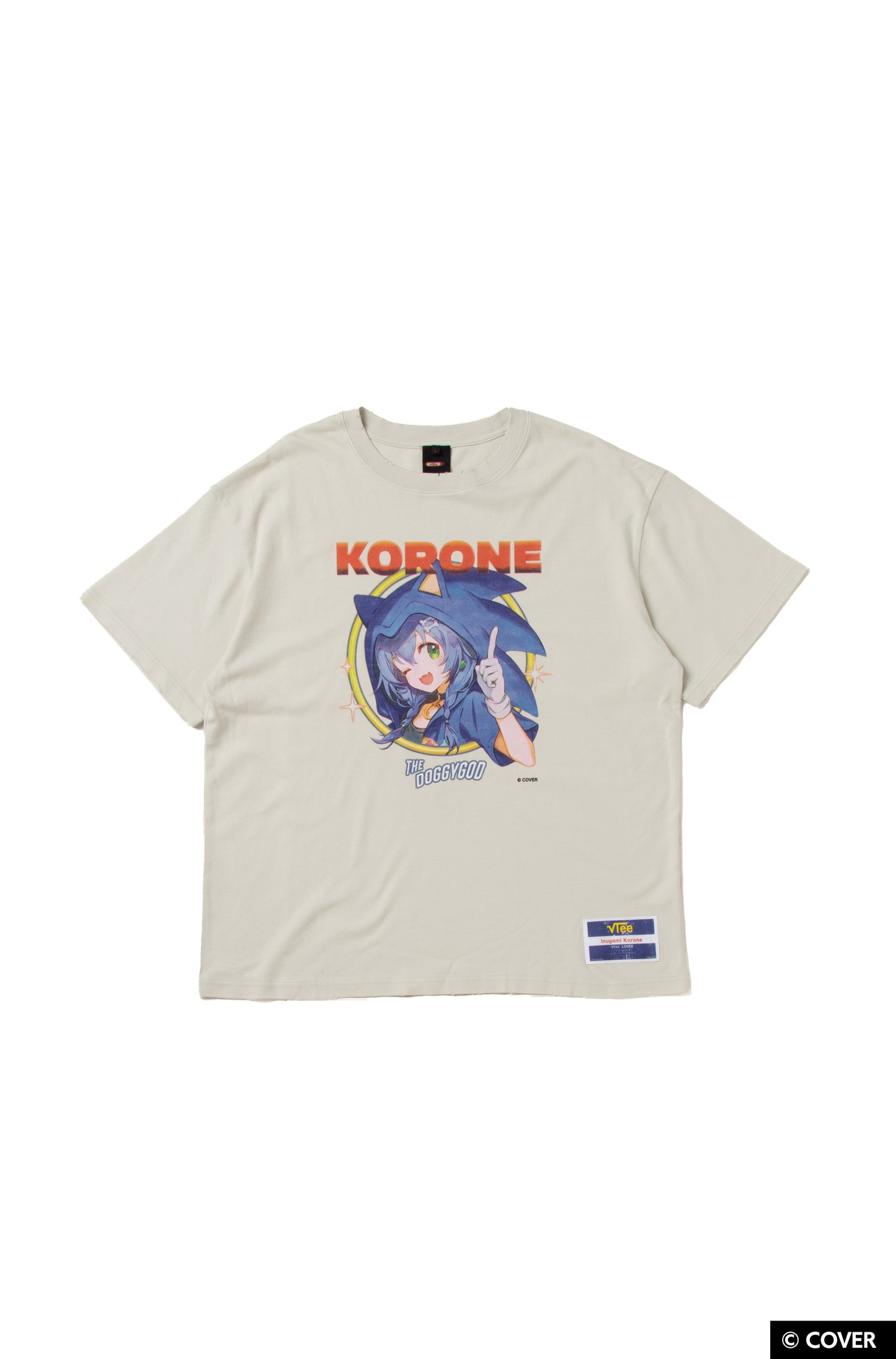 VTee x Inugami Korone "Sonic Costume" TEE IVORY