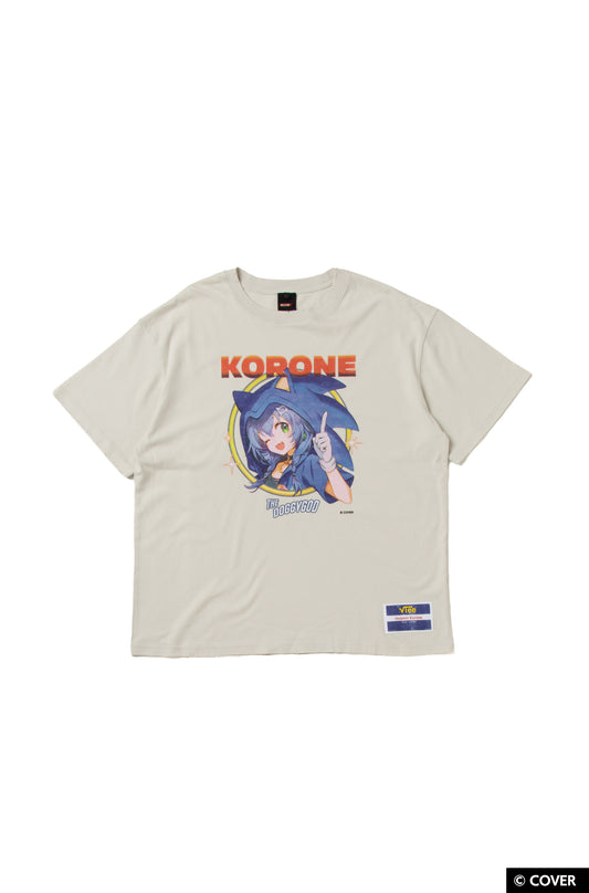 VTee x Inugami Korone "Sonic Costume" TEE IVORY