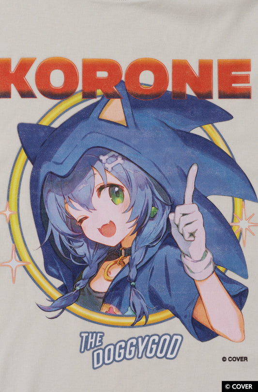 VTee x Inugami Korone "Sonic Costume" TEE IVORY