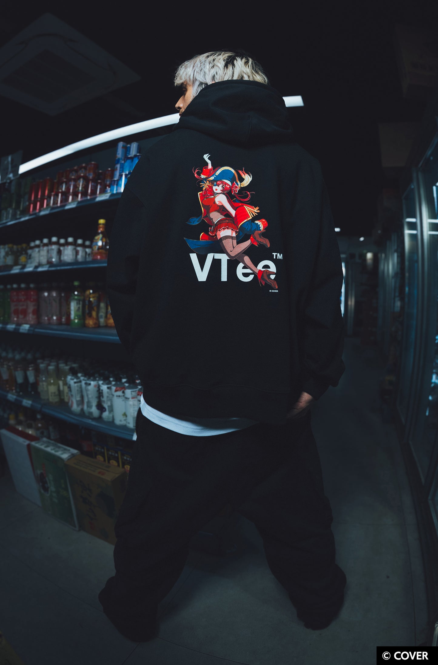 【予約】VTee x Houshou Marine PULLOVER HOODIE BLACK