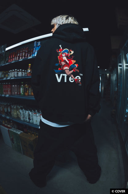 【予約】VTee x Houshou Marine PULLOVER HOODIE BLACK
