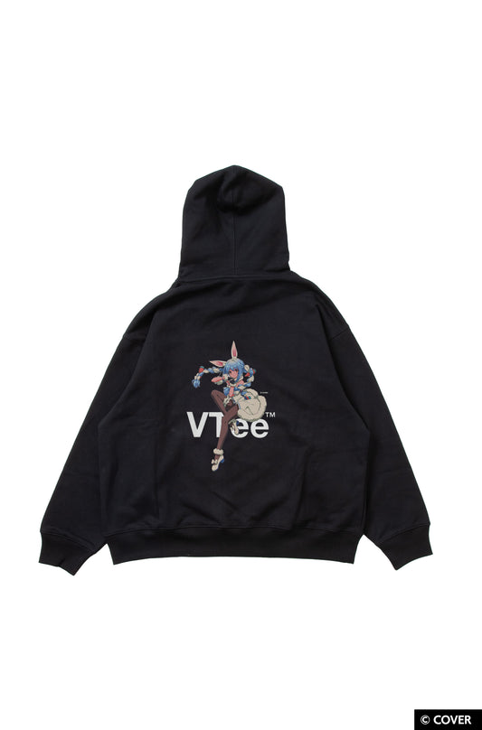 【予約】 VTee x Usada Pekora PULLOVER HOODIE BLACK