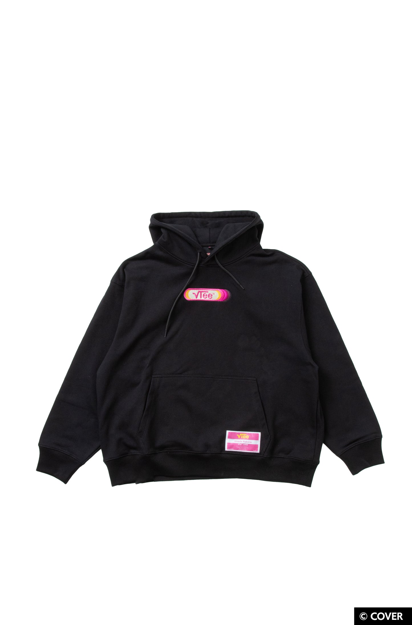 【予約】 VTee x Usada Pekora PULLOVER HOODIE BLACK