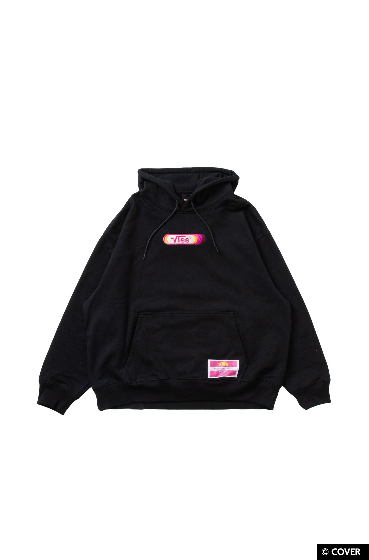【予約】VTee x Nekomata Okayu PULLOVER HOODIE BLACK